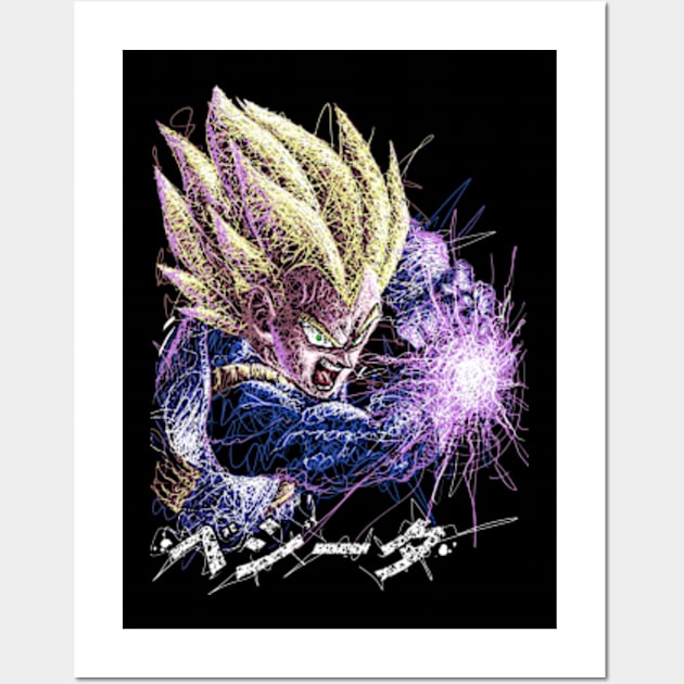 Prince of Saiyans 1 Wall Art by VisualNoise